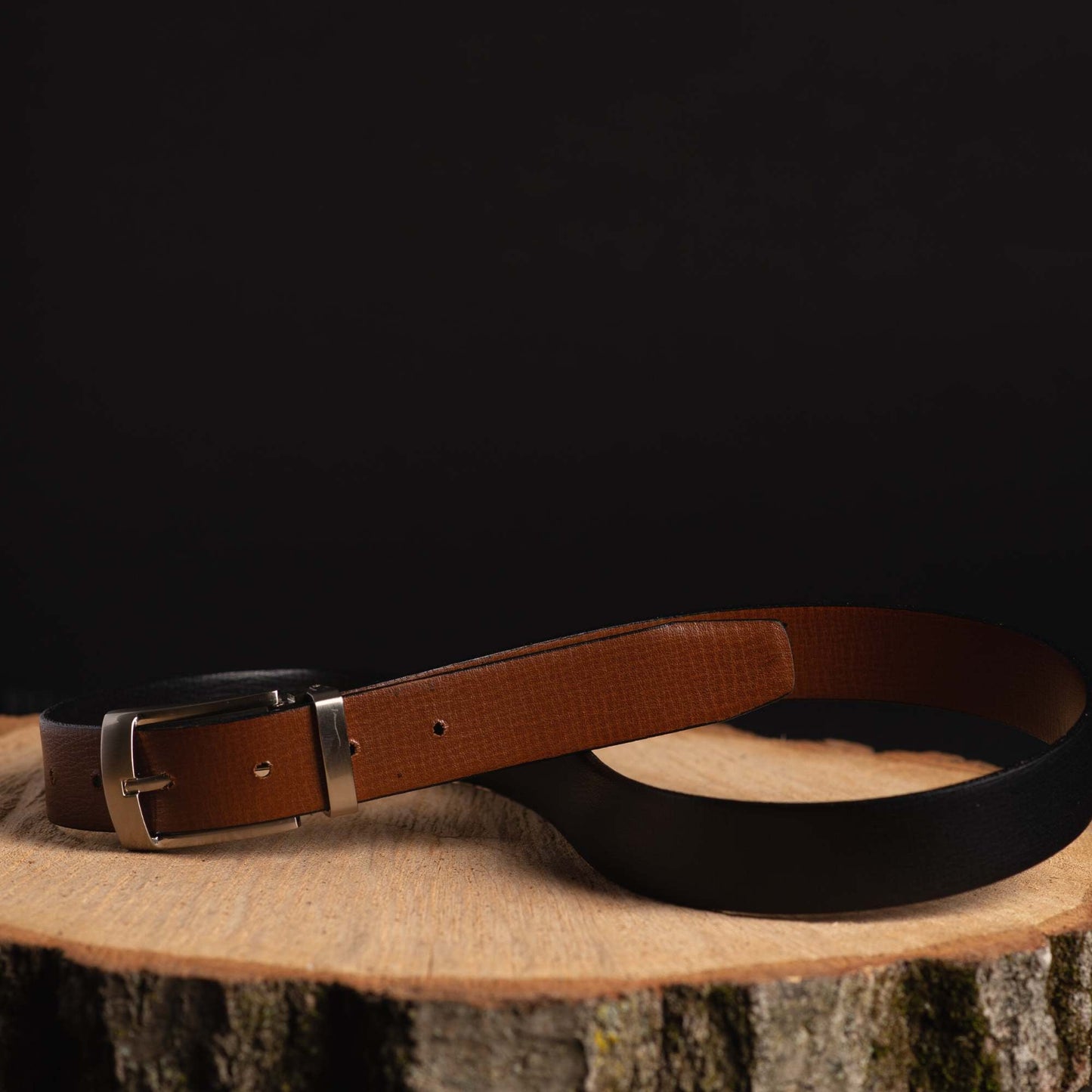 Slim Reversible Brown/Black 30mm 100% Real Leather Belt