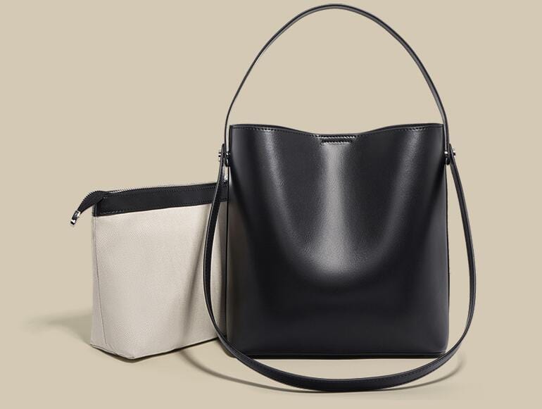 Women's Leather Shoulder Tote Bag