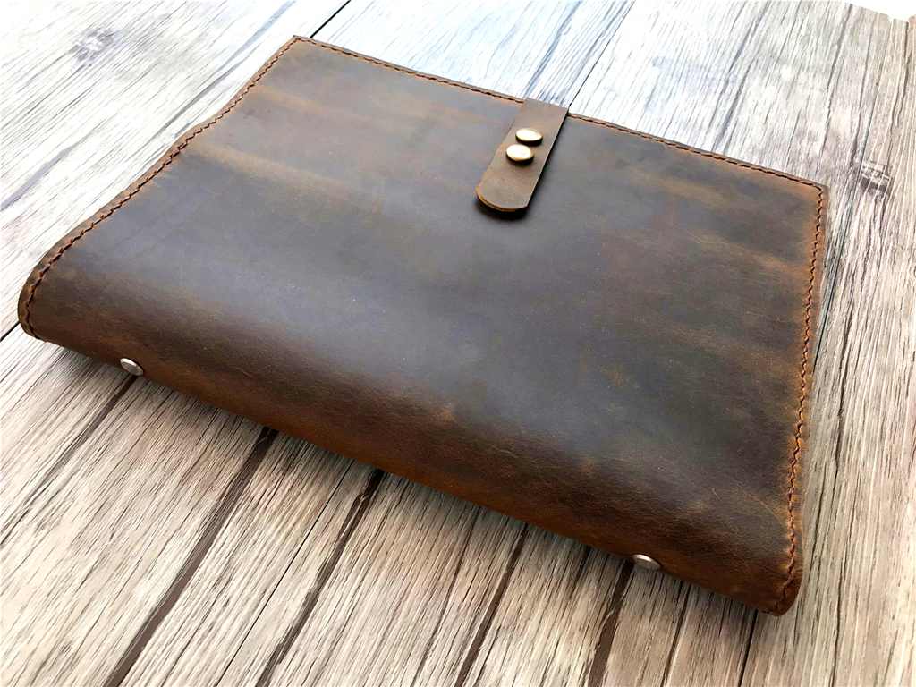 Rustic B5 Refillable Brown Leather Binders Folder