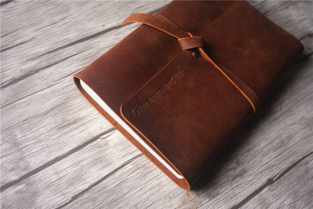 Custom Leather High School Memory Book Album