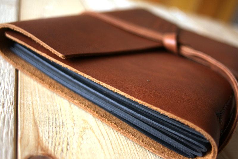 Custom Embossed Leather Wedding Guest Book