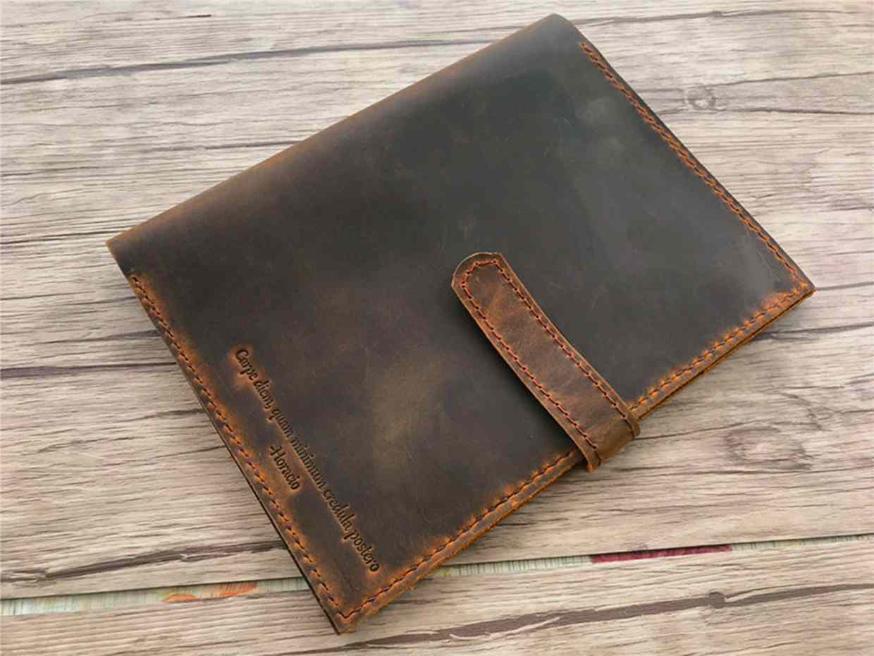 Rustic Leather Journal Personalized Notebook Cover