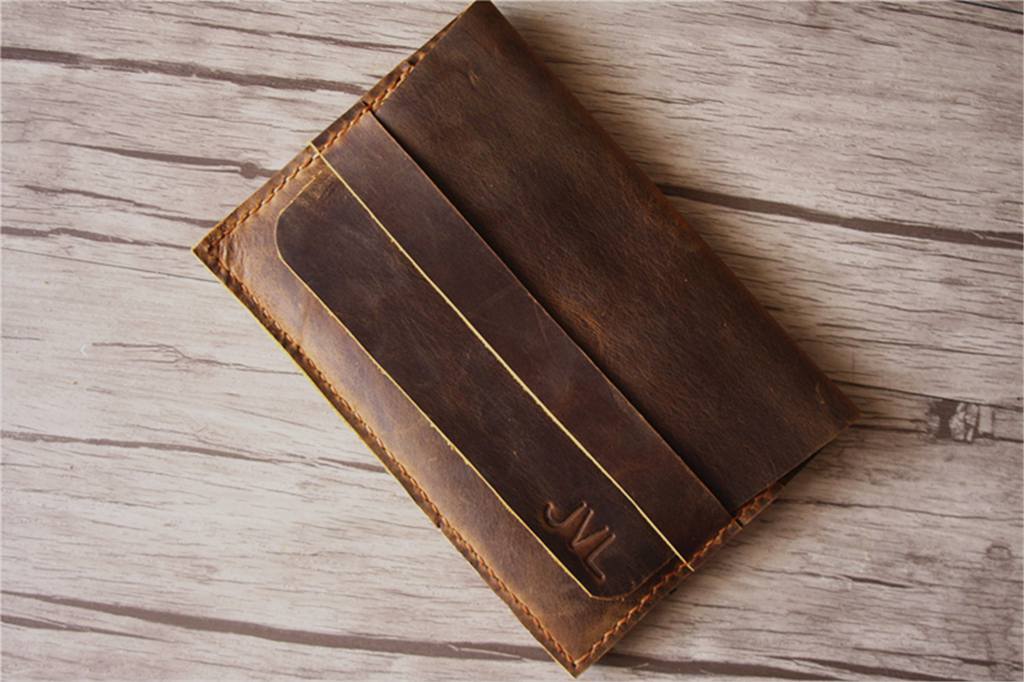 Handcrafted Brown Leather Kindle Oasis Cover Sleeve