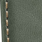 Bracelet de Montre Cuir Véritable Paddé en Vert Sage Pastel de Whitby