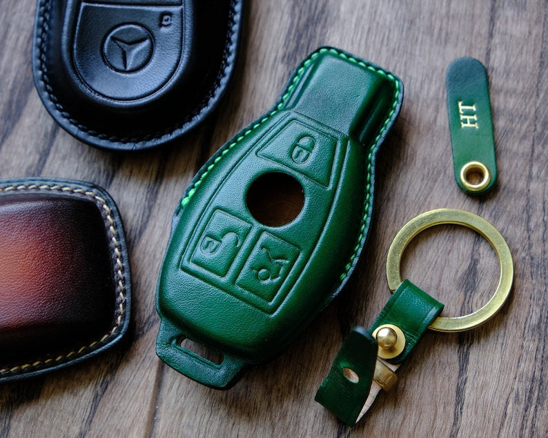 Mercedes All Type Key Fob Cover, Leather Key Case For Mercedes C E G M R S SL, Gift for Him, Father's Day Gift, Personalized Gift