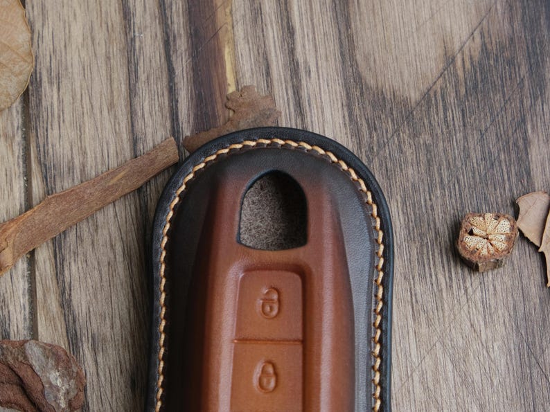 Handcrafted Case For Porsche Macan, Key Fob Cover For Porsche 911 718 Cayenne Taycan Panamera ... Gift For Husband, Porsche Key Fob Keyless