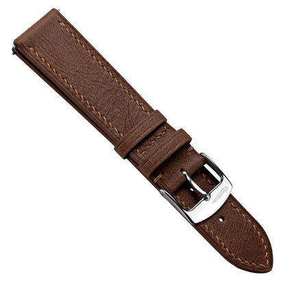 Ravello Tuscan Leather Watch Strap - Elegant Medium Brown Accessory