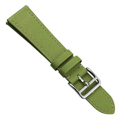 Brixham Saffiano Lederarmband in Avocado Grün für stilvollen Komfort