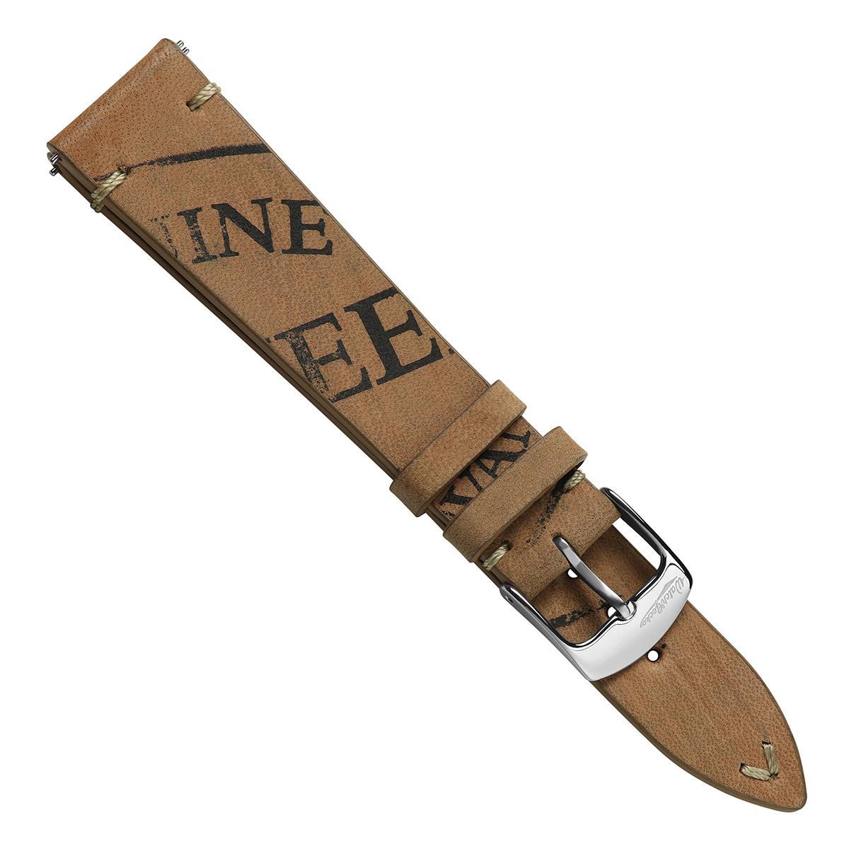 Newham Inverted Horween Shell Cordovan Watch Strap - French Beige
