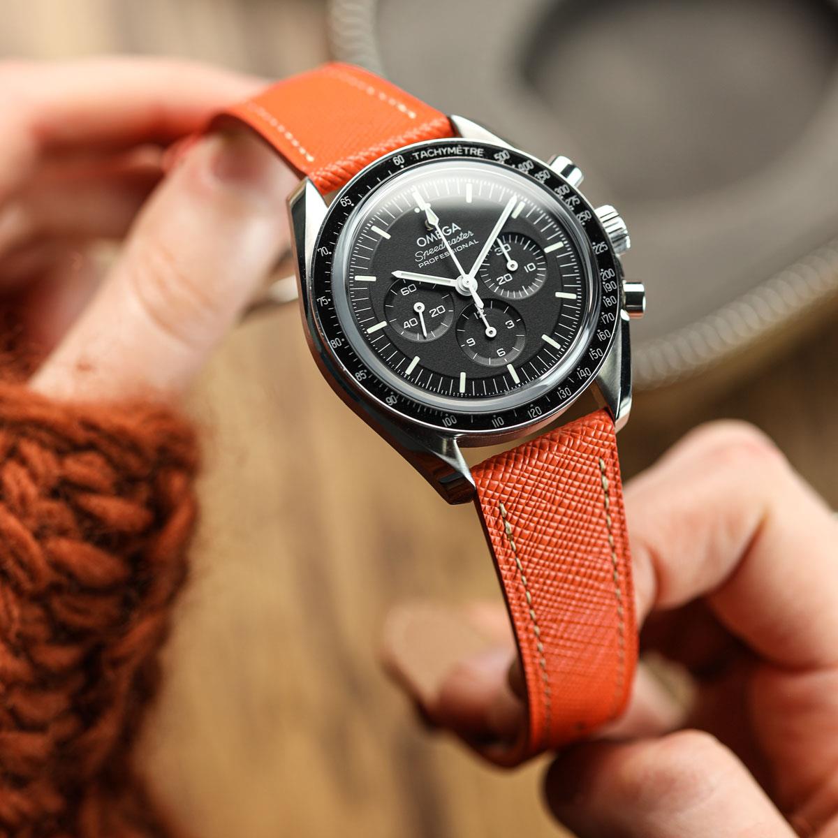 Brixham Saffiano Lederarmband - Sevilla Orange