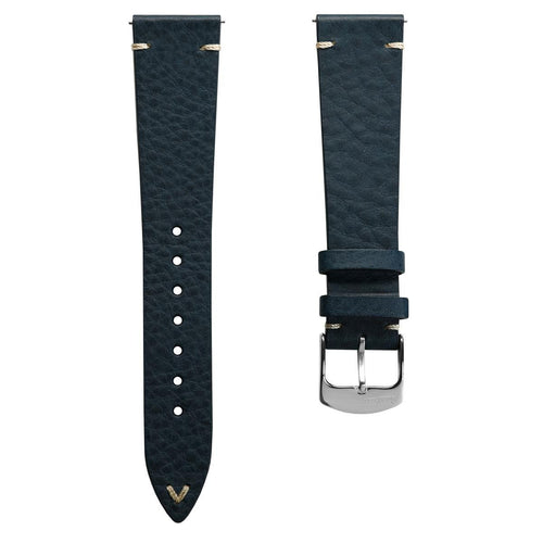 Badalassi Carlo Minerva Box Genuine Leather Watch Strap - Navy Blue