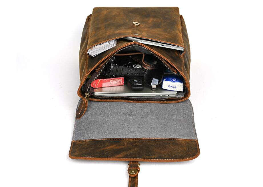 Handcrafted Womens Shopping Leather backpack Purse