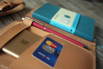 Custom Leather Pocket Moleskine Cover Notebook Holder