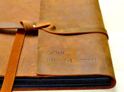 Engraved Leather Bridal Shower Guest Book Album