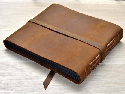 Engraved Leather Bridal Shower Guest Book Album