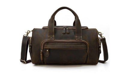 Mens Leather Travel Bag Luggage Duffel Outdoor Bag