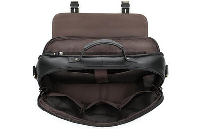Mens Black Leather Messenger Womens Shoulder Bag