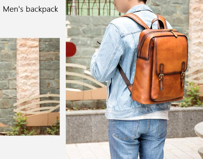 Genuine Leather Backpack Womens