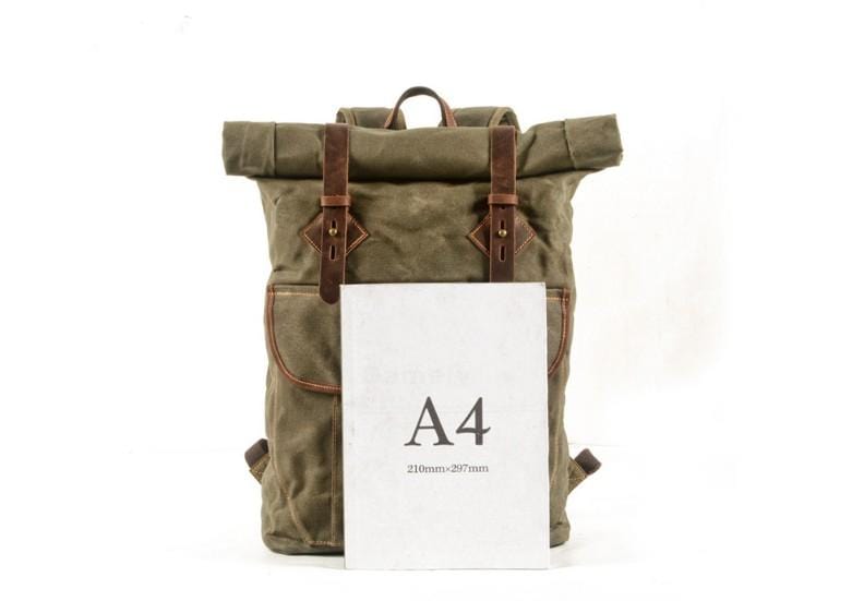 Canvas Leather Backpacks for School Student