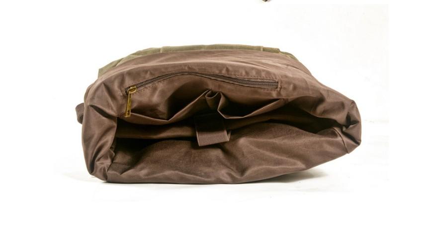 Canvas Leather Backpacks for School Student