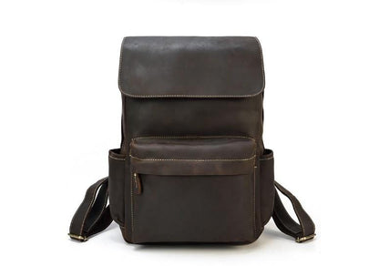 Distressed Leather Travel Backpack Purse