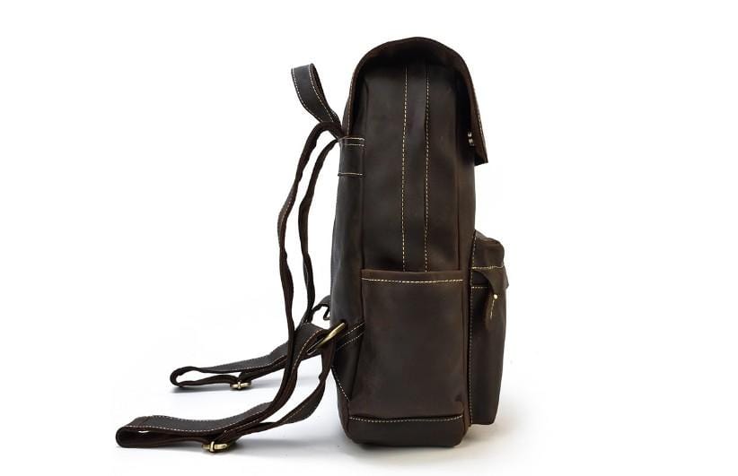 Distressed Leather Travel Backpack Purse