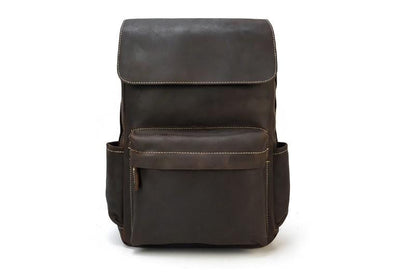 Distressed Leather Travel Backpack Purse