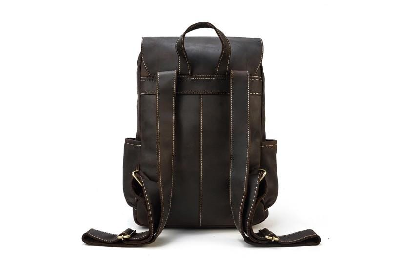 Distressed Leather Travel Backpack Purse