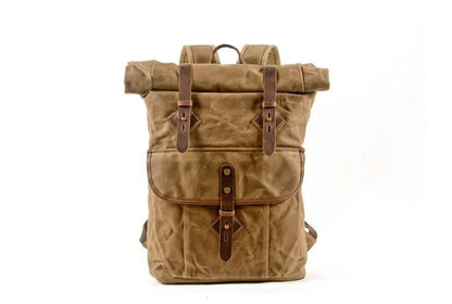 Canvas Leather Backpacks for School Student