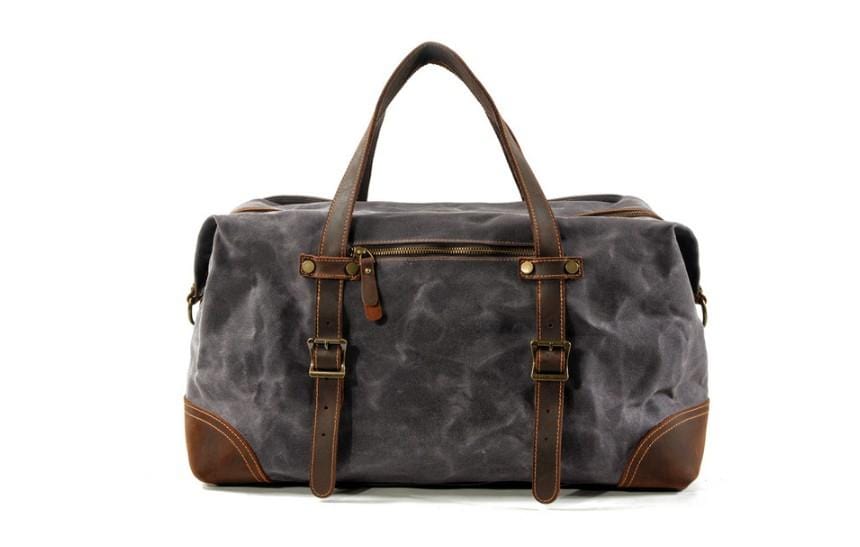 Womens Canvas Leather Weekender Bag Mens Luggage Travel Duffel