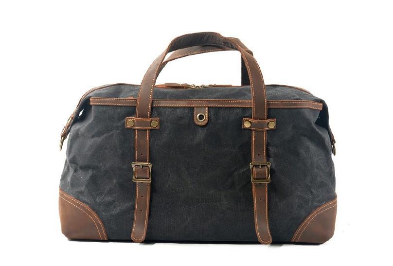 Womens Canvas Leather Weekender Bag Mens Luggage Travel Duffel