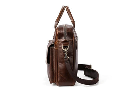 Womens Brown Leather Messenger Bag Mens Satchel