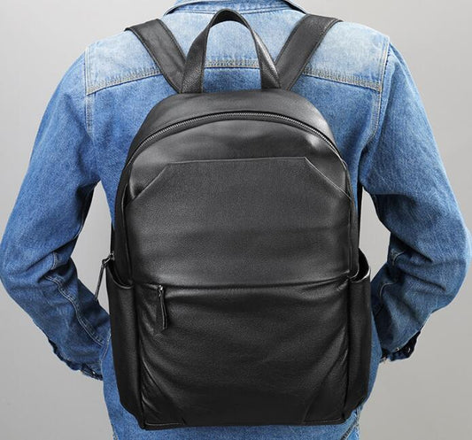 Luxury Coffee Leather Backpack Bag
