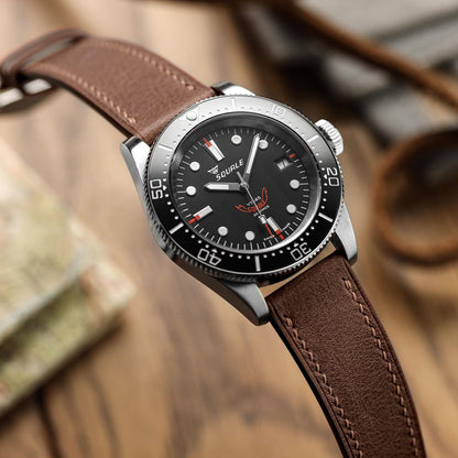 Ravello Tuscan Leather Watch Strap - Elegant Medium Brown Accessory