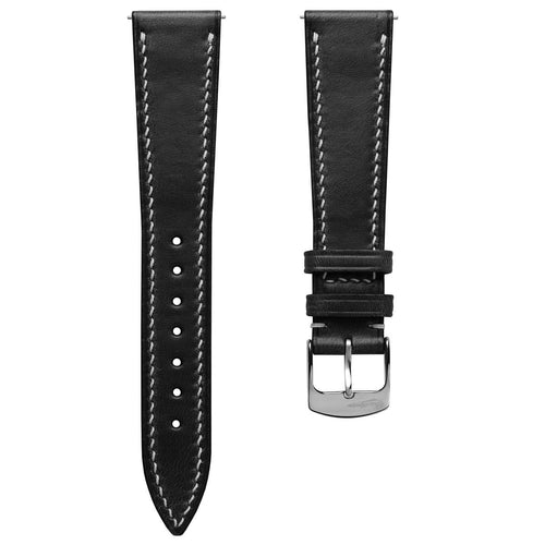 Genuine Horween Chromexcel® Hand-Stitched Watch Strap - Black