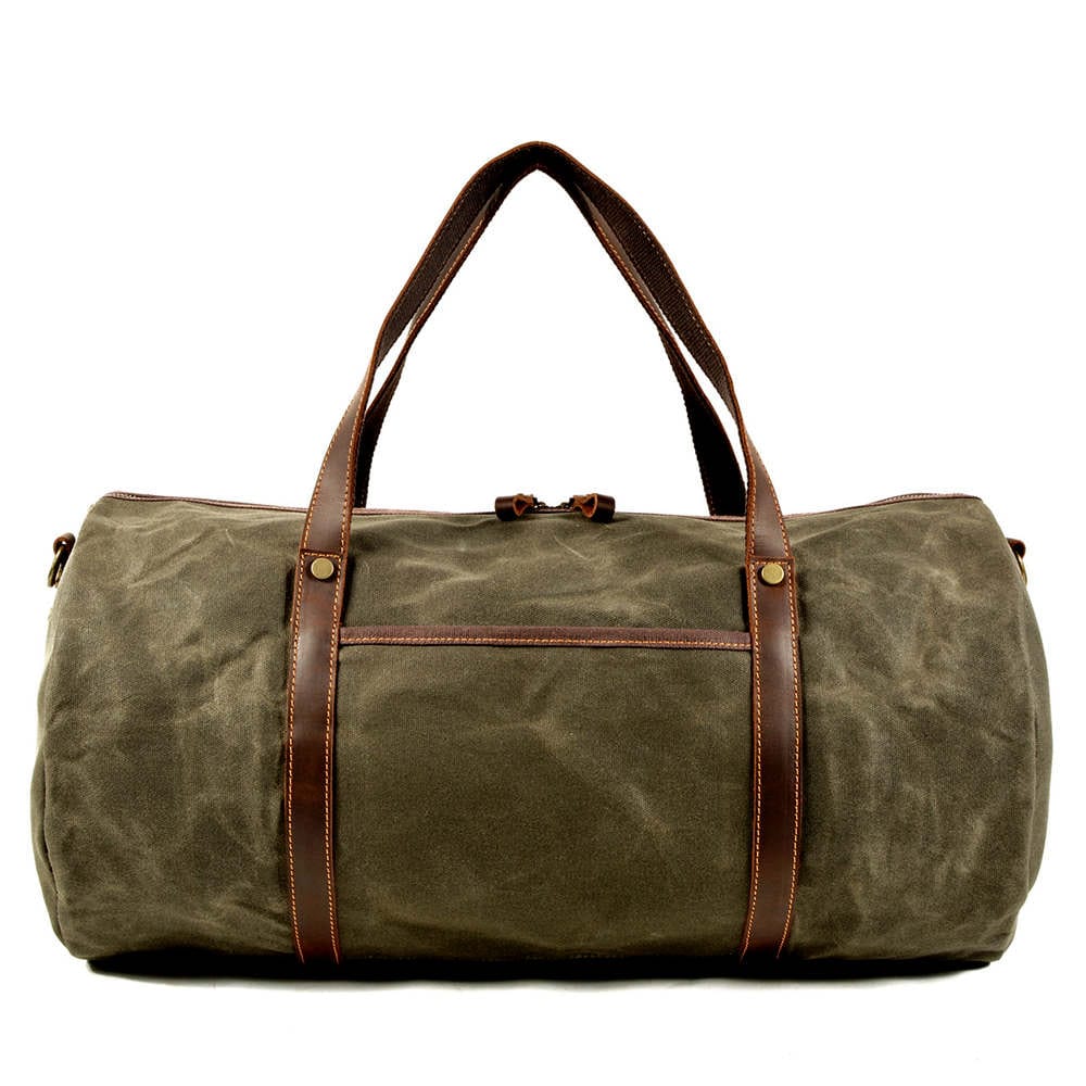 Canvas Duffle Bags Grey Brown Green And Black