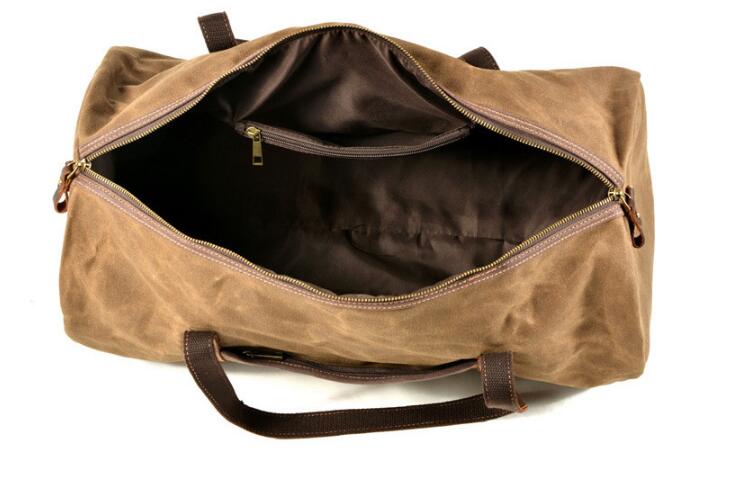 Canvas Duffle Bags Grey Brown Green And Black