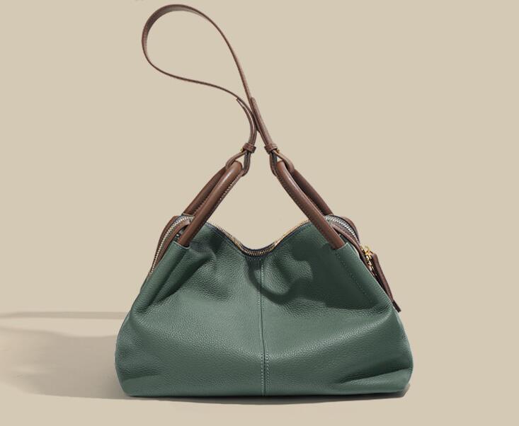 Elegant Women's Leather Tote Crossbody Handbag