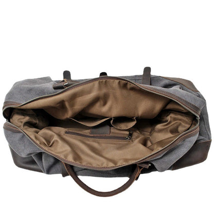 Womens Canvas Duffle Bags Grey Brown Black