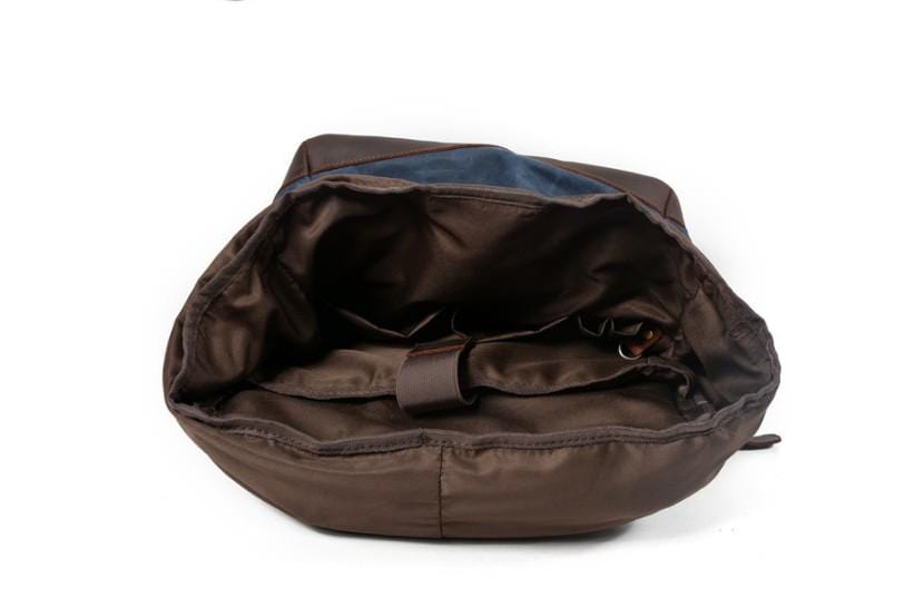 Black Canvas Backpack Purse Bag