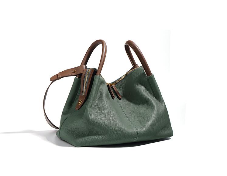 Elegant Women's Leather Tote Crossbody Handbag