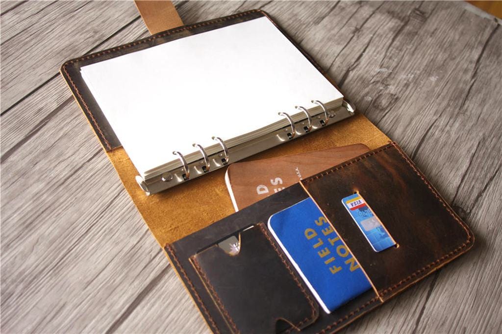 Custom Leather Refillable Planner Notebook