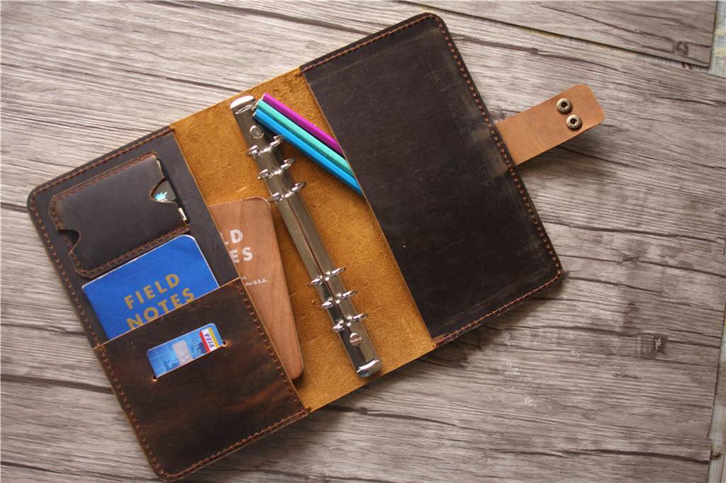 Custom Leather Refillable Planner Notebook