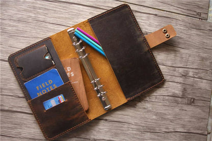 Custom Leather Refillable Planner Notebook