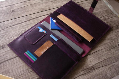 Personalized Leather Padfolio Purple Color