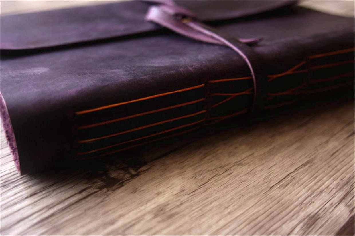 Handcrafted Leather Graduation Guest Book Album