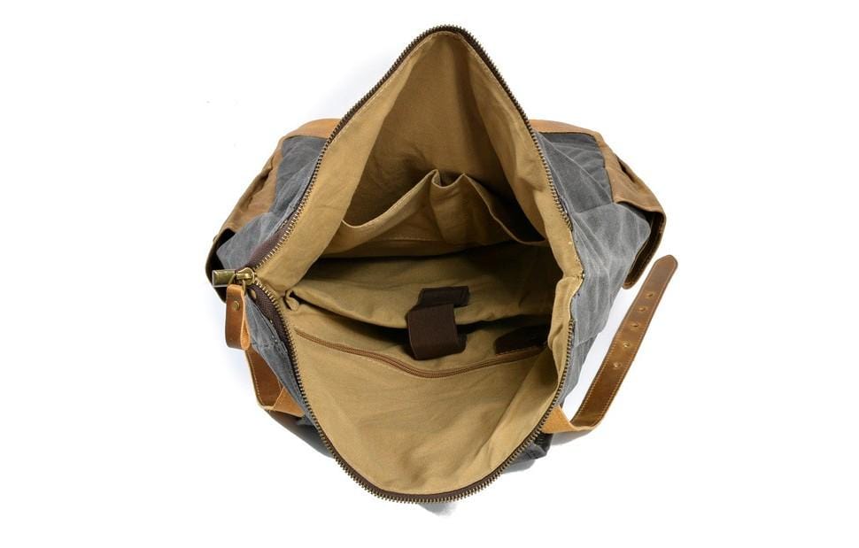 Handmade Canvas Backpack Mens Bag
