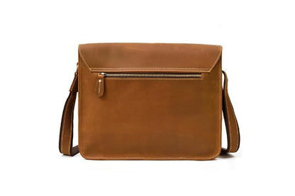 Mens Leather Shoulder Bag Womens Satchel Messenger