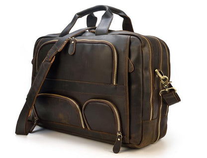 Brown Duffle Bag Leather Mens Style