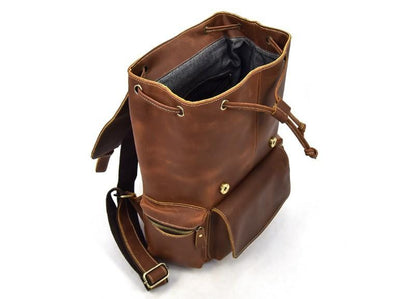 Genuine Leather Backpack Womens / Men's Rucksack Purse
